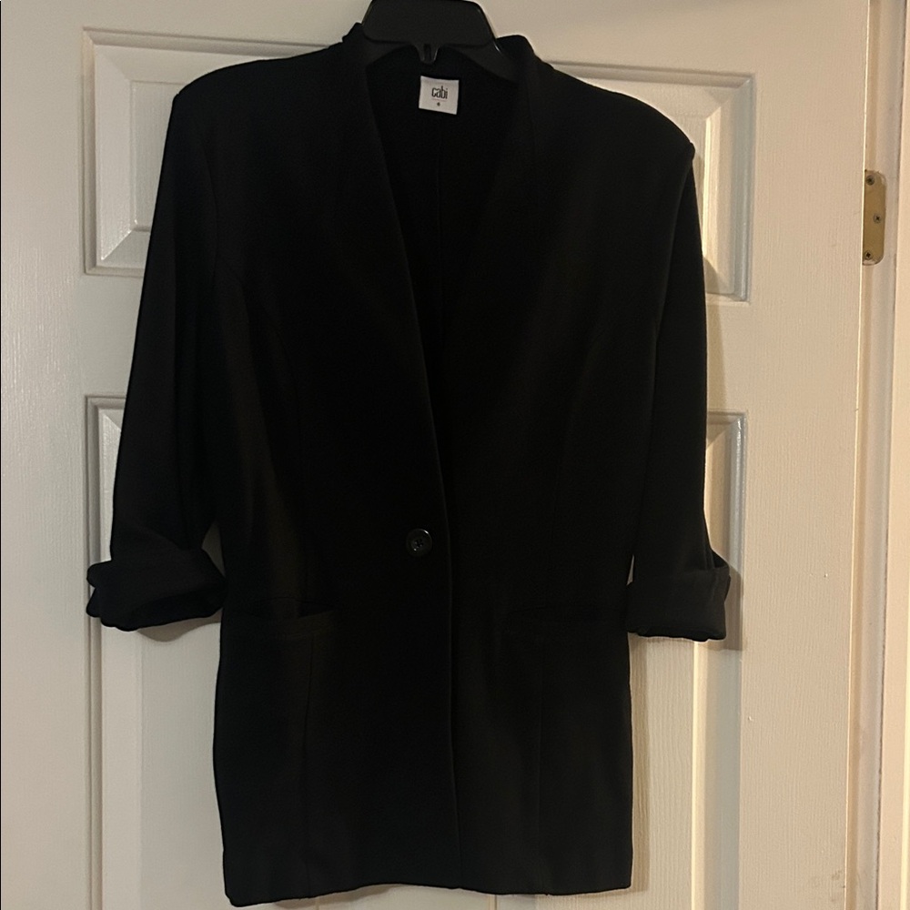 CAbi Black Single-Button Relaxed Blazer